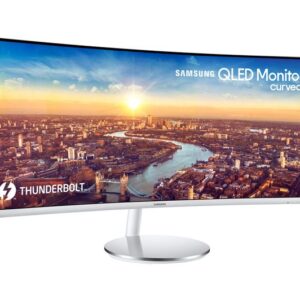 SAMSUNG LC34J791WTPXXU Quad HD 34" Curved LED Monitor - White & Silver