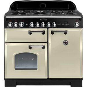 RANGEMASTER Classic Deluxe CDL100DFFCR C 100 cm Dual Fuel Range Cooker - Cream & Chrome