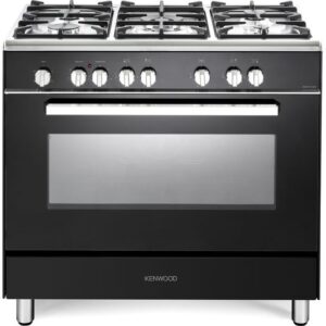 KENWOOD CK306 90 cm Dual Fuel Range Cooker - Black & Chrome