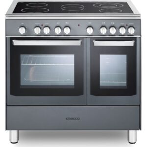 KENWOOD CK418SL 90 cm Electric Ceramic Range Cooker - Slate Grey & Chrome