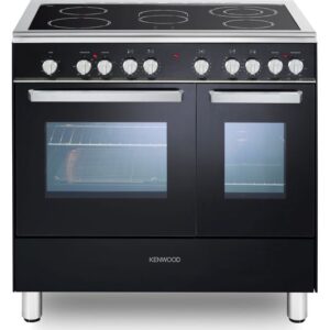 KENWOOD CK418 90 cm Electric Ceramic Range Cooker - Black & Chrome
