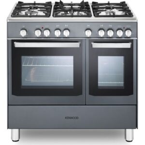 KENWOOD CK406SL 90 cm Dual Fuel Range Cooker - Slate Grey & Chrome