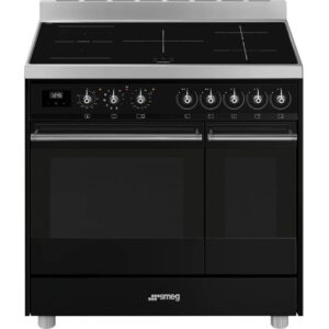SMEG C92IPBL9-1 90 cm Electric Induction Range Cooker - Black