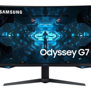 SAMSUNG Odyssey G7 LC32G75TQSPXXU Quad HD 32" Curved QLED Gaming Monitor - Black