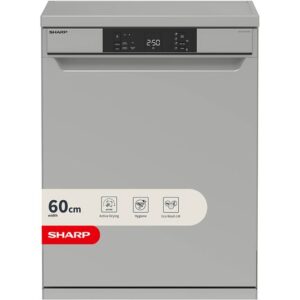 SHARP QW-NA1CF47ES-EN Full-size Dishwasher - Silver