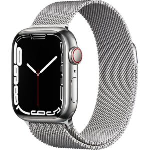 APPLE Watch Series 7 Cellular 4G - Silver Stainless Steel with Silver Milanese Loop  45 mm