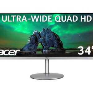 ACER CB342CK Quad HD 34" IPS LCD Monitor - Silver & Black