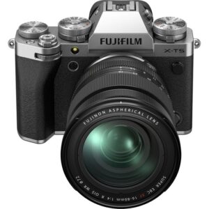 FUJIFILM X-T5 Mirrorless Camera with FUJINON XF 16-80 mm f 4 R OIS WR Lens - Silver