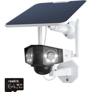 REOLINK Duo 2 2-lens 4K 1296p 4G Security Camera with Solar Panel - White