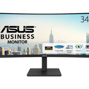 ASUS VA34VCPSN Wide Quad HD 34" Curved VA LED Monitor - Black