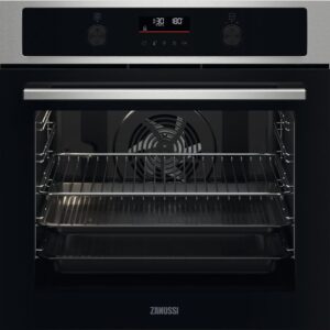 ZANUSSI ZOHNA7XN Electric Single Oven - Stainless Steel & Black