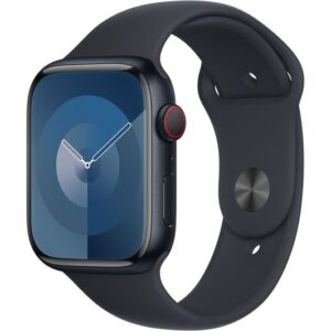 APPLE Watch Series 9 Cellular - 45 mm Midnight Aluminium Case with Midnight Sport Band  S M