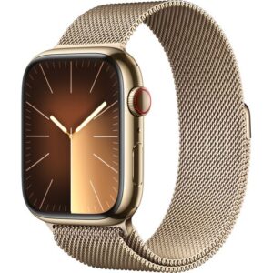 APPLE Watch Series 9 Cellular - 45 mm Gold Stainless Steel Case with Gold Milanese Loop