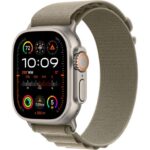 APPLE Watch Ultra 2 Cellular - 49 mm Titanium Case with Olive Alpine Loop  Small