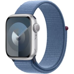 APPLE Watch Series 9 - 41 mm Silver Aluminium Case with Winter Blue Sport Loop
