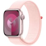 APPLE Watch Series 9 - 41 mm Pink Aluminium Case with Light Pink Sport Loop