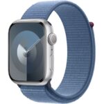 APPLE Watch Series 9 - 45 mm Silver Aluminium Case with Winter Blue Sport Loop