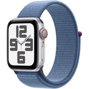 APPLE Watch SE Cellular (2023) - 40 mm Silver Aluminium Case with Winter Blue Sport Loop